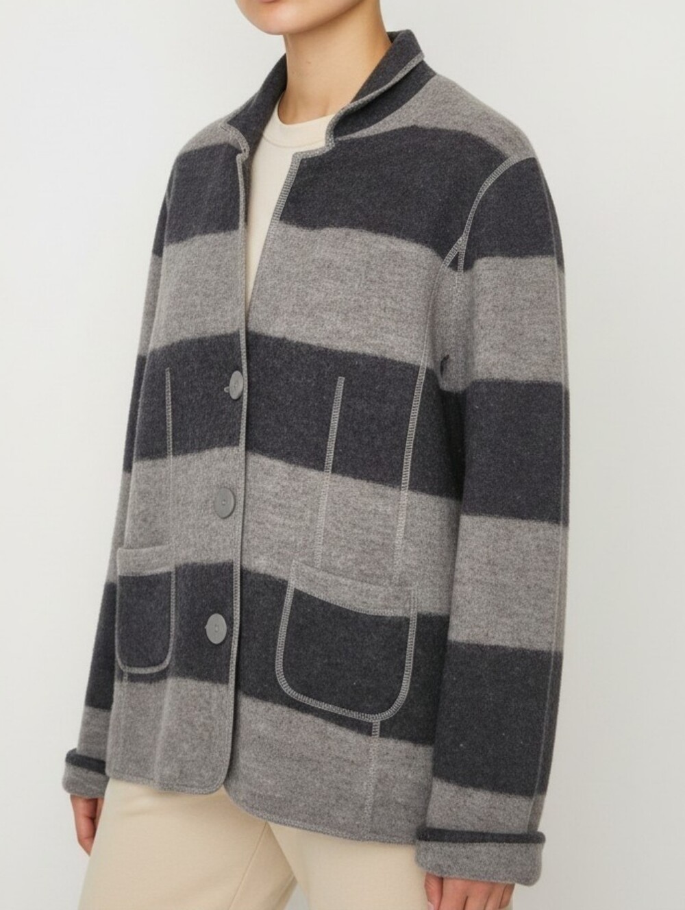 Wool Harvé Benard Striped Jacket